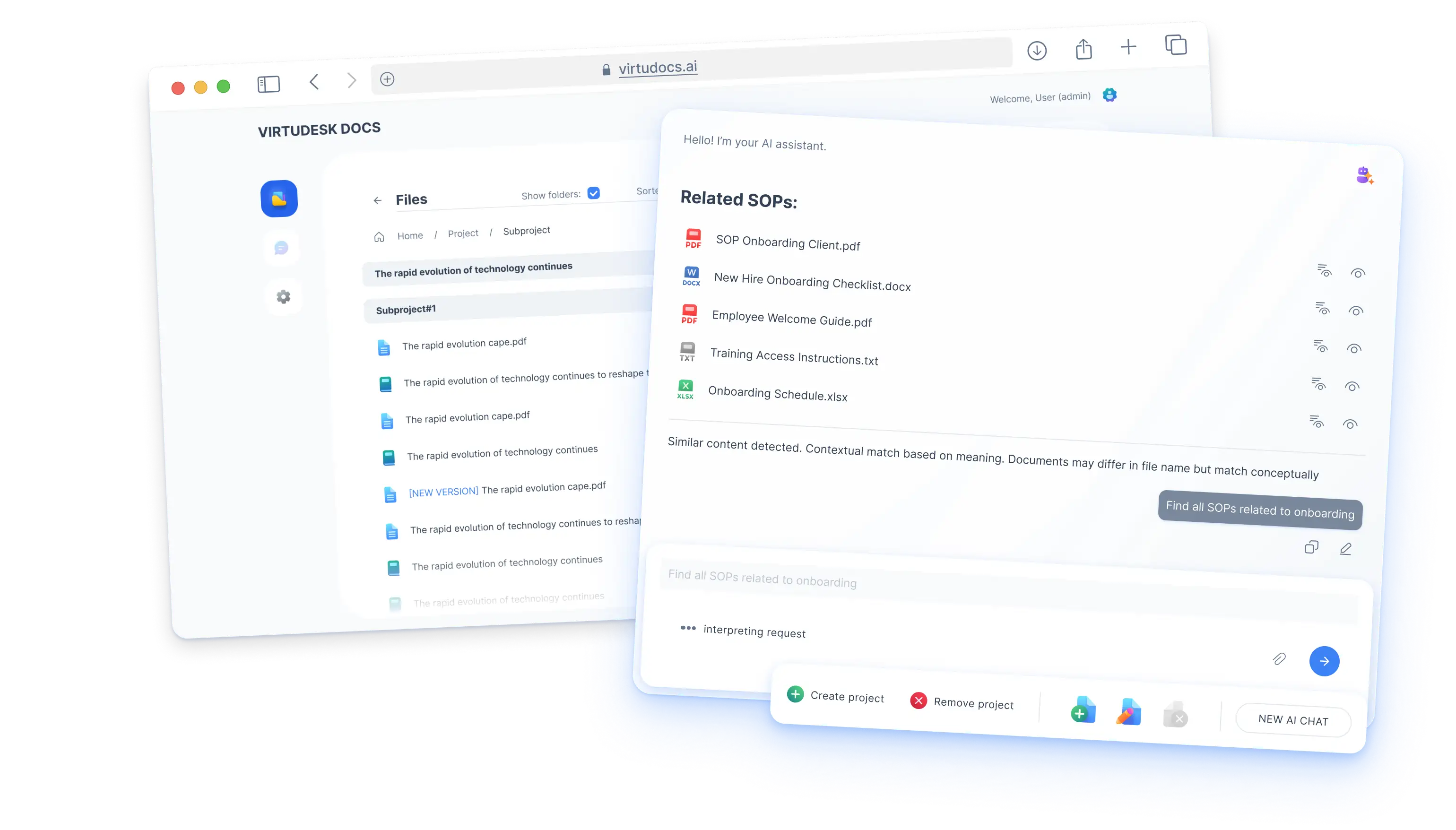 Virtudocs AI Interface